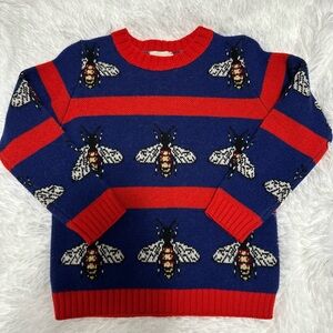 Gucci Red and Blue Knit Sweater